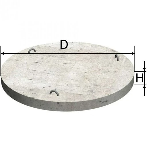 Reinforced Concrete Well Base with Lifting Loops for PN10 Diameter