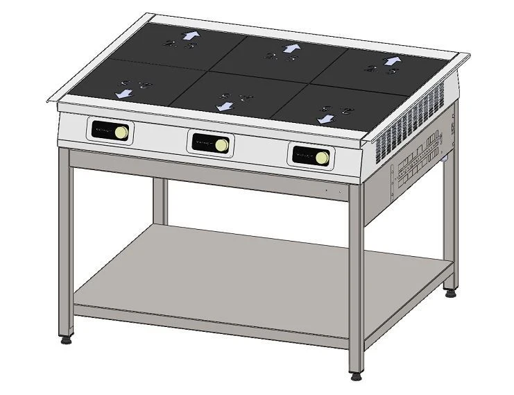 Induction Cooktop PEI-6 Island by "Nova Energy