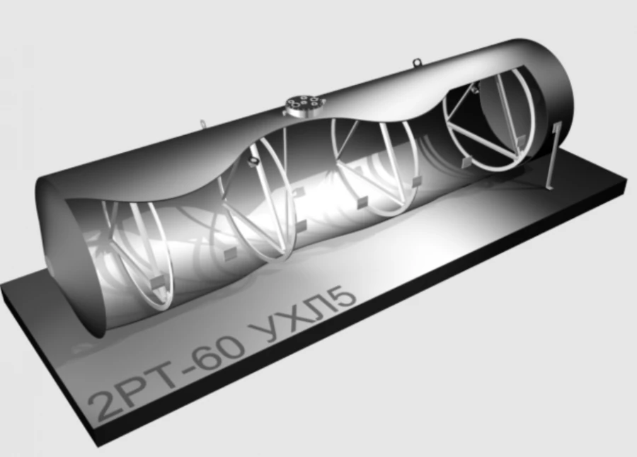 Horizontal Cylindrical Steel Storage Tank Type 2RT - 60