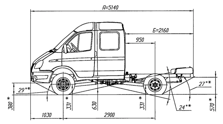 All-Wheel Drive Chassis with Euro-5 Gasoline Engine, Modification 330273