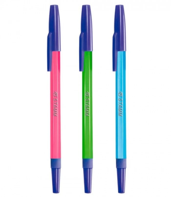 Neon Blue Ballpoint Pen STAMM 049 for Primary School Students