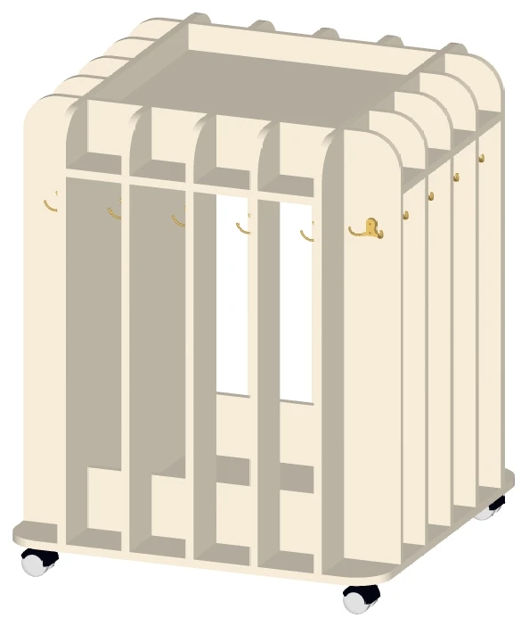 Square Towel Rack with 20 Compartments Art. S.10.12