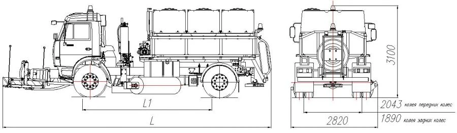 آلة صيانة الطرق مع مجموعة المعدات الصيفية MK-4532-04