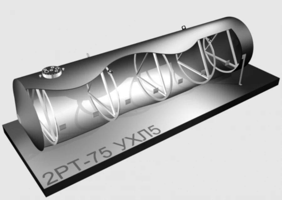 Horizontal Cylindrical Steel Tank Type 2RT - 75