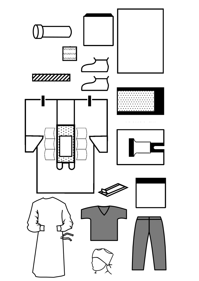 Sterile Non-Woven Maternal Delivery Kit for Obstetrics