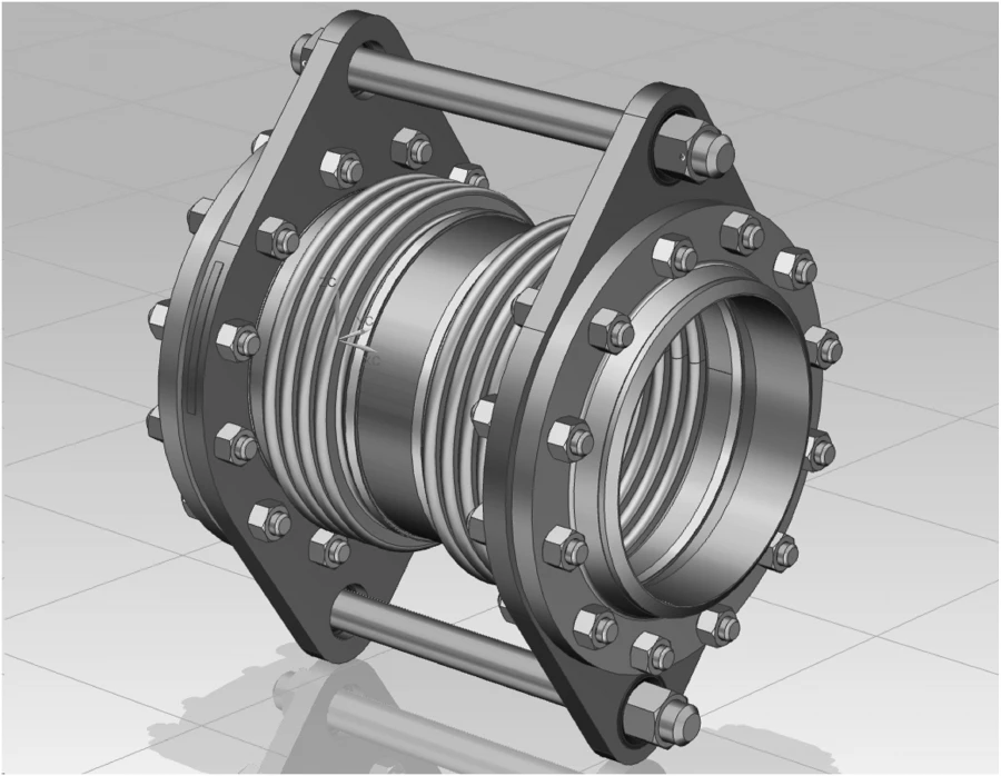 رابط تمدد مرن بسيلفوني نوع L، LFK، بقطر اسمي من 15 مم إلى 5000 مم، بضغط 0