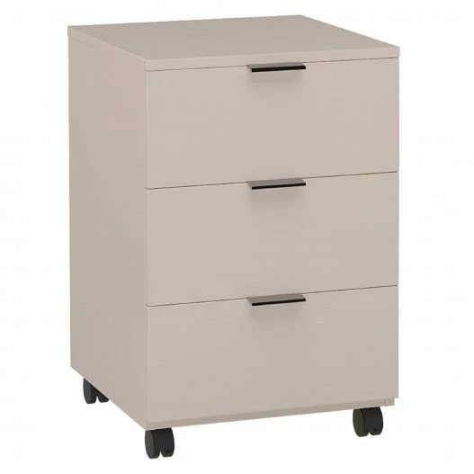 SOHO T8L-03.DS Rolling Cabinet with 3 Drawers (Beige)