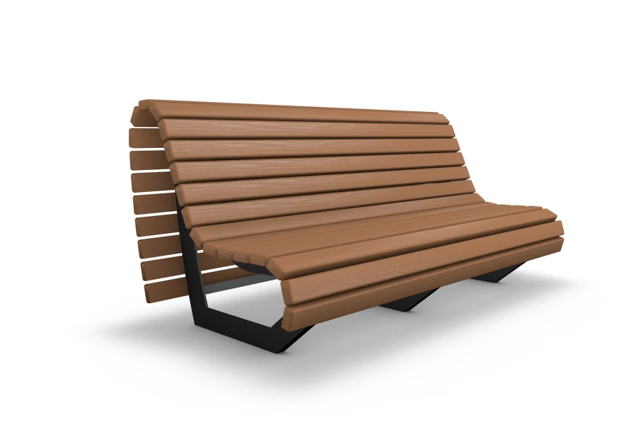 Stylish Curved Sofa with Metal Frame