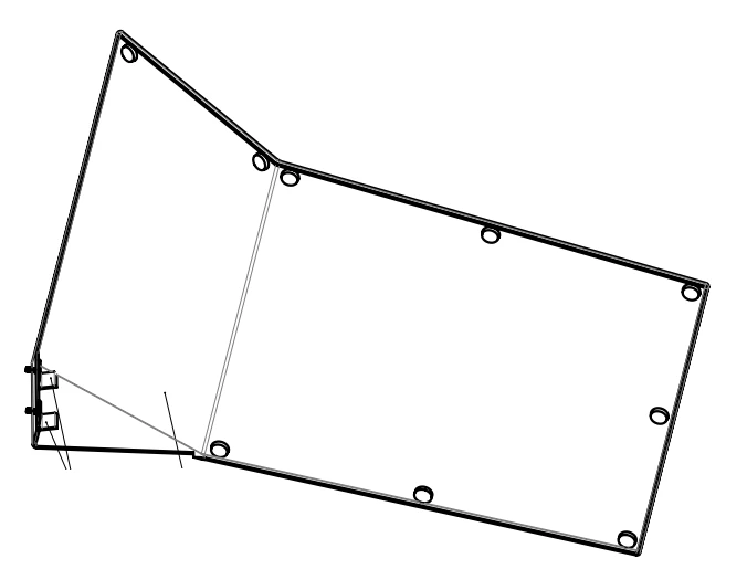 Lower Left Cover for Tram Car - Model 71-411.16.21.410