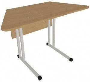 طاولة شبه منحرفة بإطار معدني