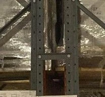 Inter-frame Bracket T90 (from angle) (assembled) (200, Paint 5005 (blue))