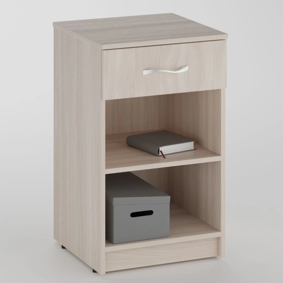 Stationary Cabinet with 1 Drawer and 1 Shelf