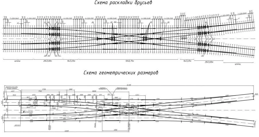 Cross Turnout Type R50 Mark 2/9 (Project 2099.00.000-01)