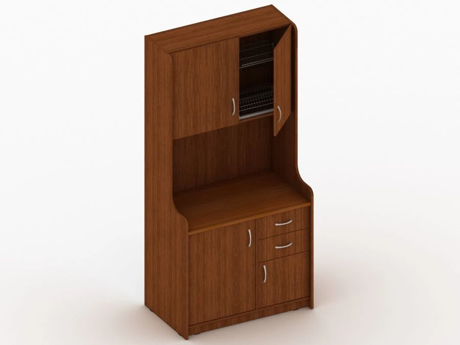 Office Mini Kitchen with Drawers and Shelves