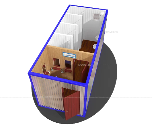 Locker Room Container with Showers