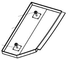 اللوحة المزيفة السفلية اليمنى لعربة الترام 71-412.10.21.150-001