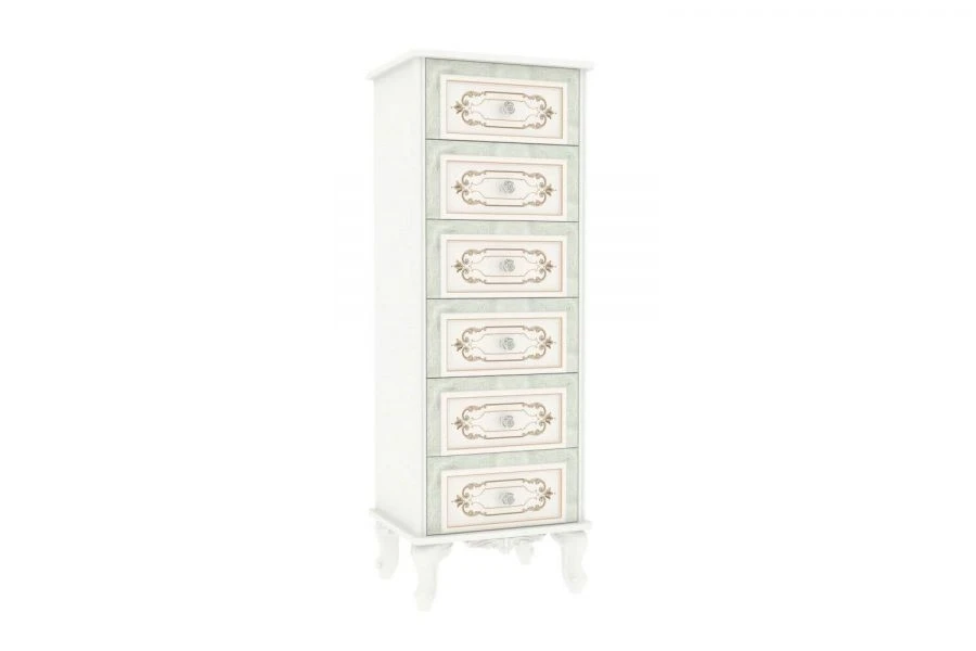 High Chest of Drawers Facade in Alabaster - Louisa LD.665280.000