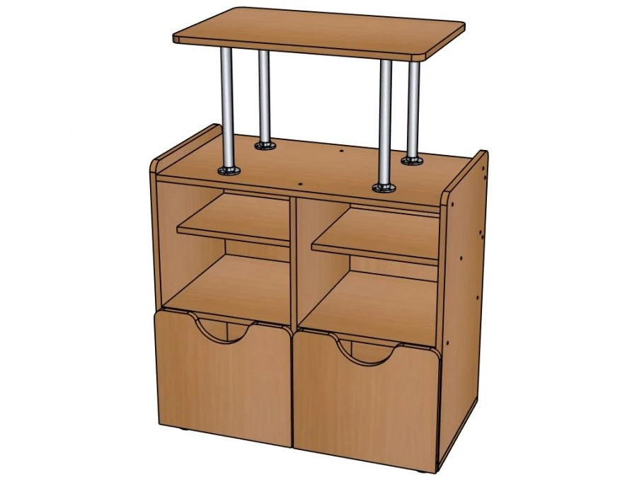 Versatile Shelving Unit "P-St-2" from "Polyanka" Set / SJ40