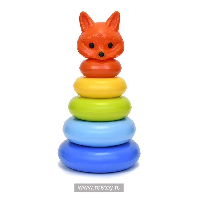 Fox Sister Pyramid Toy with 5 Rings