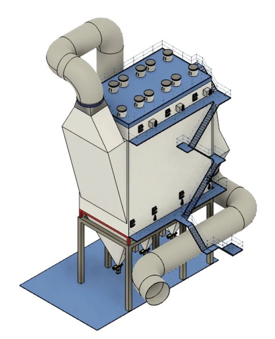 Dry Horizontal Electrofilter TTS-3x3.75-1x8.0-14.0-400