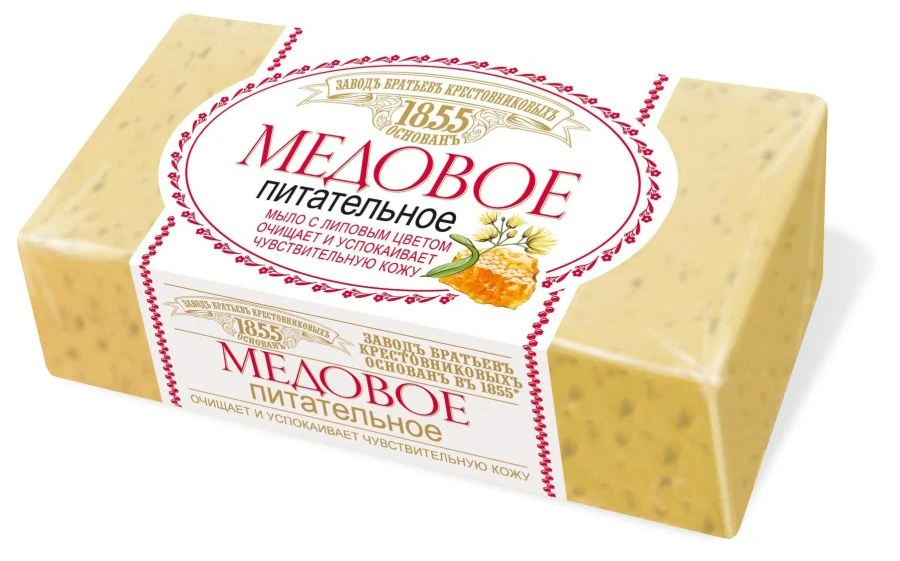 Honey Solid Toilet Soap "Zavod Bratev Krestovnikovykh