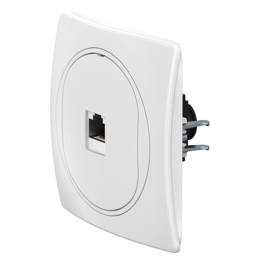 CADUCEUS ALING EON Computer Socket with Keystone RJ45 8P8C Cat.6 FTP, White, E6150S.00