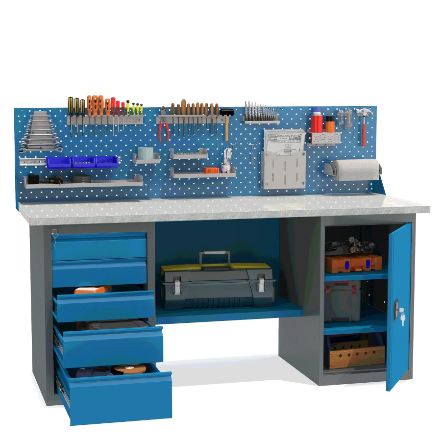 Modular Workbench with Driver and Cabinet - WDT-1.9