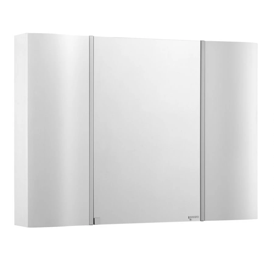 Ondina 100 White Wall-Mounted Mirror Cabinet by Aquaton