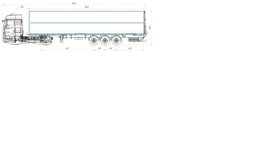 Insulated Three-Axle Semi-Trailer with Hydraulic Lift, Model 871551