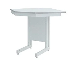 Corner Work Table SU - Durable Metal Frame with Laminated Surface