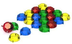 موزاييك الأرضية 'الماس' - 20 قطعة شفافة