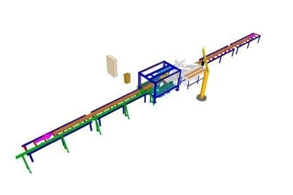 خط معالجة أوتوماتيكي للمقاطع الملفوفة