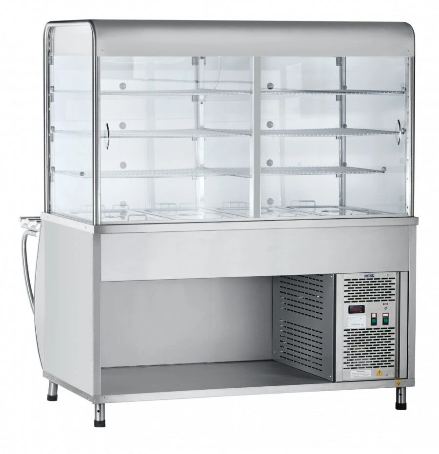 High-Temperature Refrigerated Display Counter with Neutral Cabinet PVV(N)-70M-C-NSh (Cashier)
