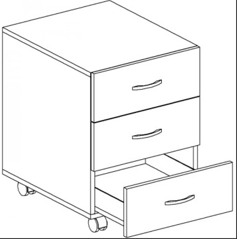 خزانة متنقلة مع أدراج للتخزين المكتبي RL 04/01