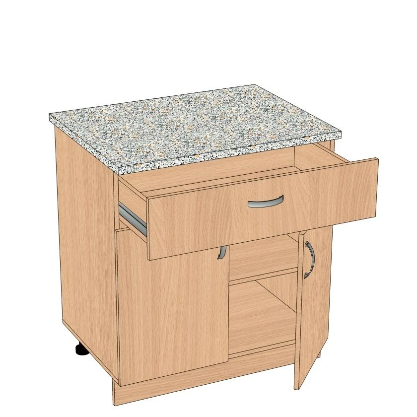 Kitchen Cabinet with 2 Doors and Pull-Out Drawer 600*600*850 mm TRYA-2.6