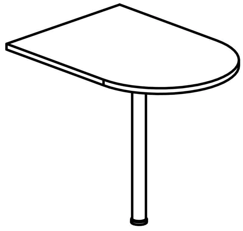 Briefing Extension with Metal Support 8803 Galant Series