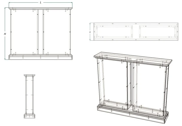 Two-Section Barrier Fencing for Workspace Segmentation (Model Z.B.2)