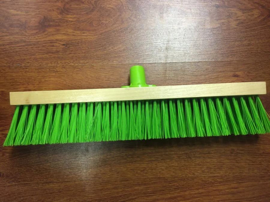 Wooden Sweeping Brush 400 mm, 5 Rows, Angled Threaded Socket, No Handle