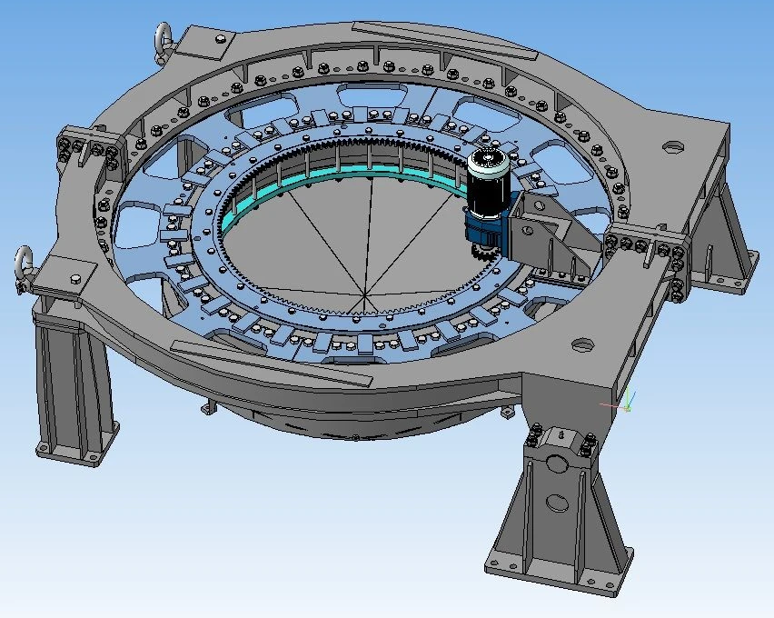 Testing Stand for Slewing Bearings of Sapphire Screw Columns
