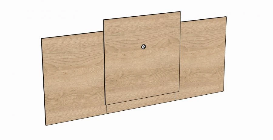 Wall-Mounted TV Panel 3100x1350x88mm