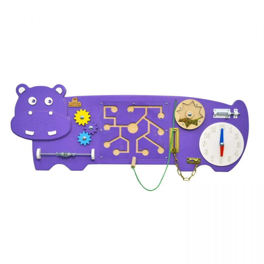 Montessori Developmental Busy Board "Hippopotamus" BZ-05