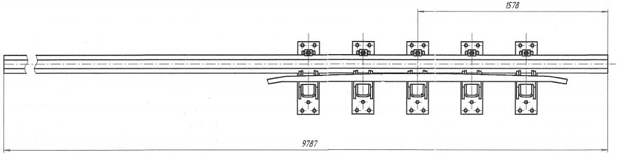 Cross Rail with Counter Rail for Switches NLPPTP.668351.103-02
