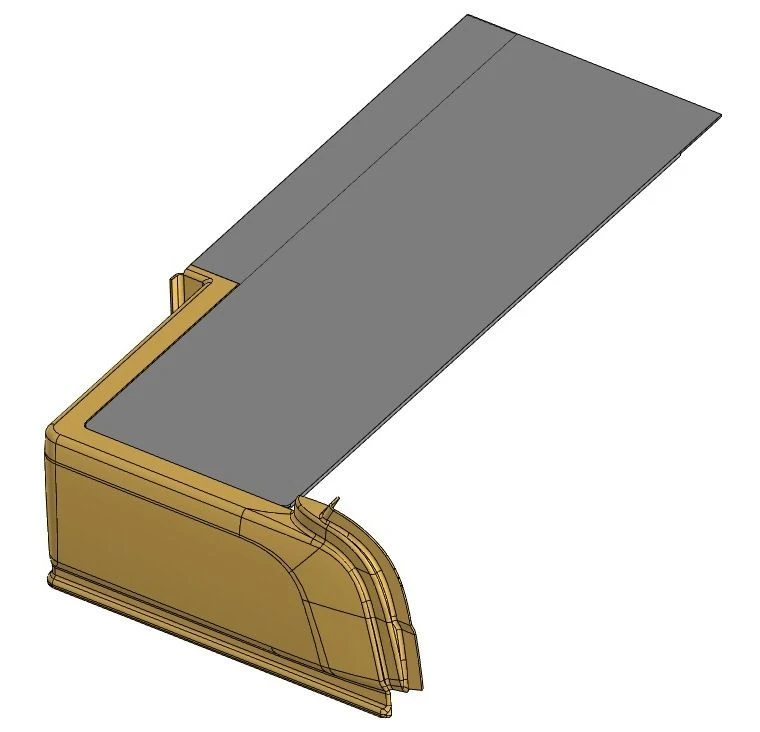 غطاء المنصة الخلفية اليسرى القسم "أ" مع لوحة مغلفة 621320-5107097 س ب