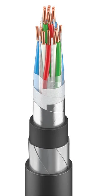 Fire-Resistant Signal and Locking Cable with Water-Blocking Elements