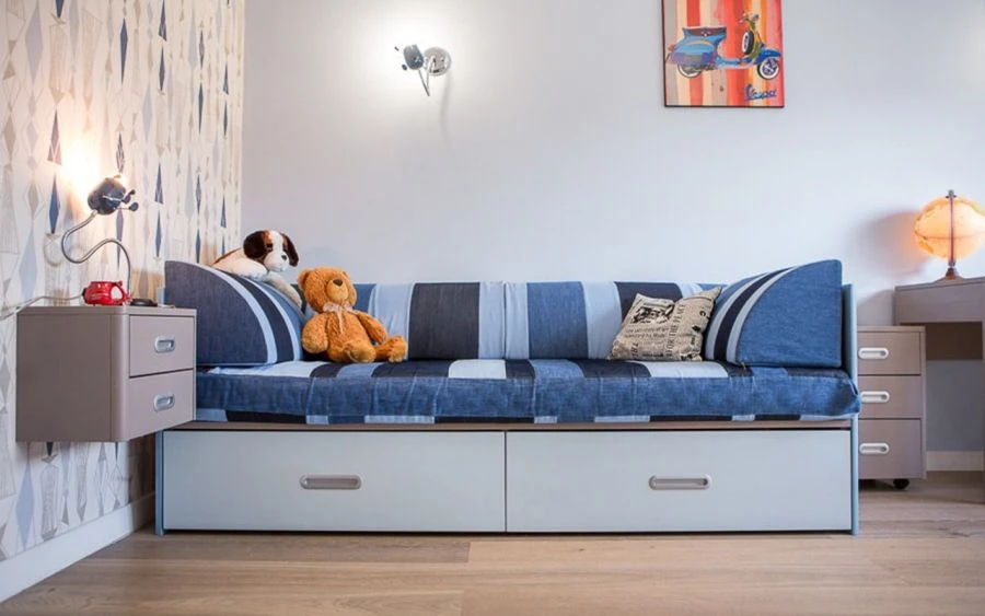 Transformable Children's and Teen Sofas with Wooden Frame - Charm Design Type 1 & Type 2