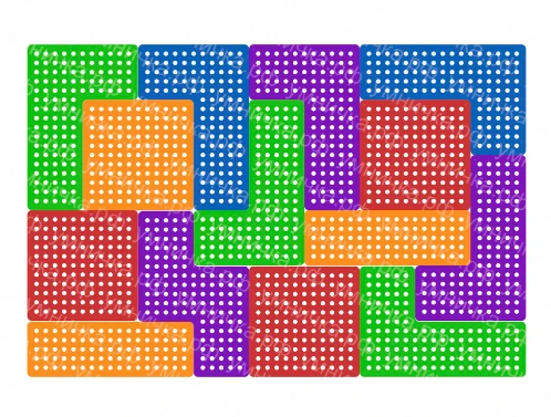 Tetris Wall Panels - Classic Set of 14 Elements, Model NPT-014