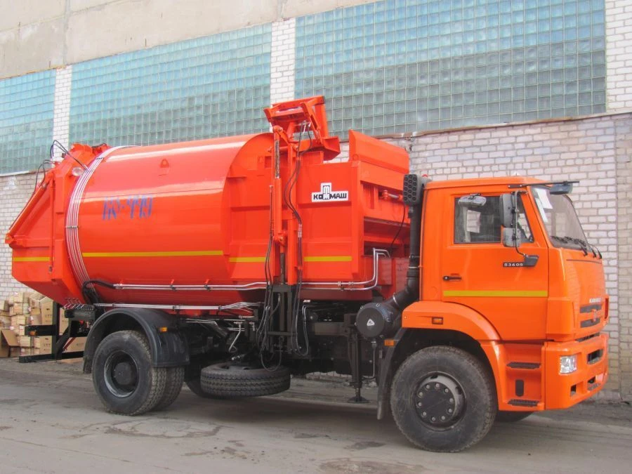 Side-Loading Garbage Truck KO-449-05 based on KAMAZ-53605-A5, 53605-5H