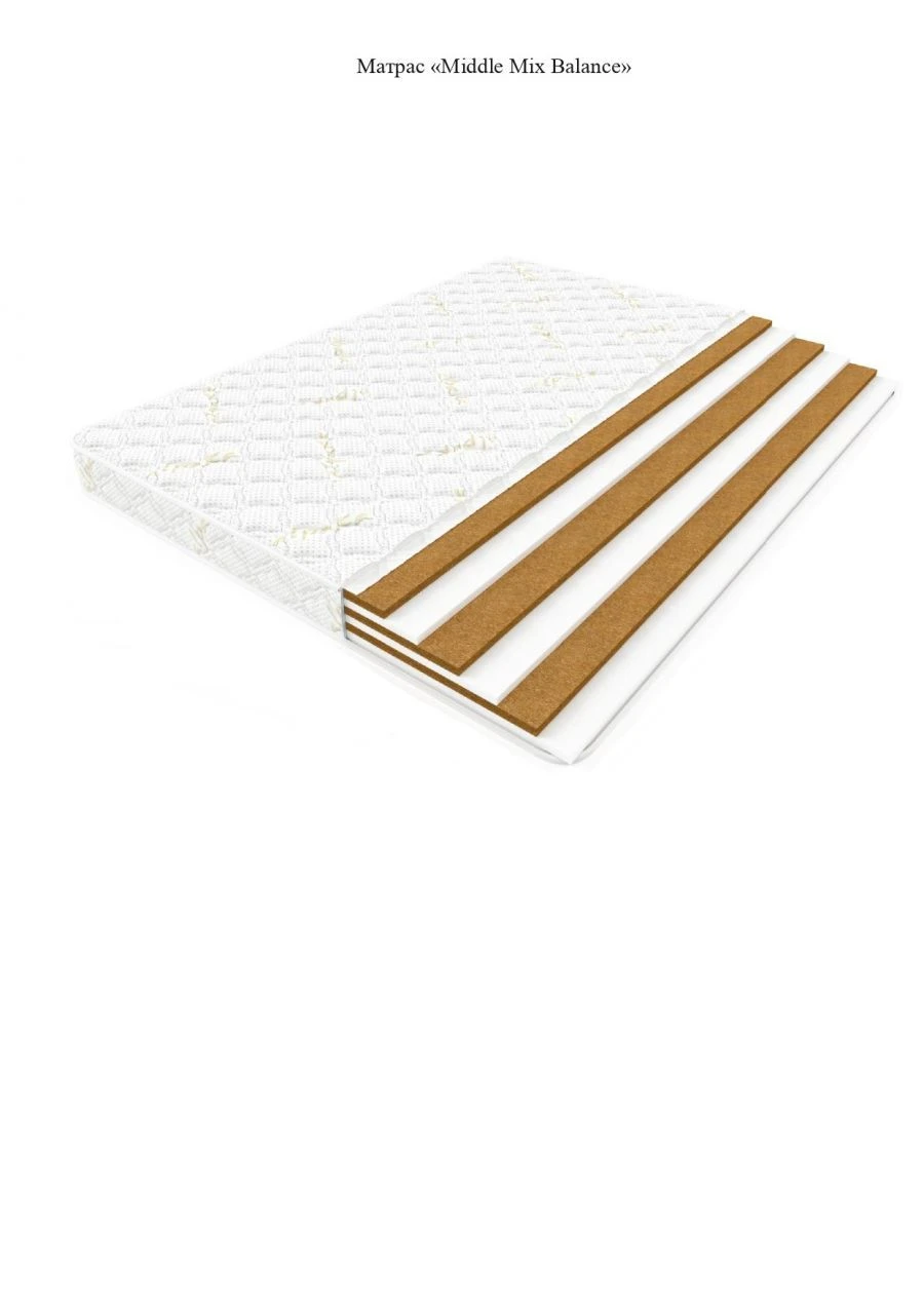 Middle Orthopedic Mattress "Mix Balance" - Springless