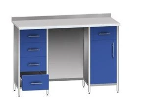 KSSLb 2-06E Work Table with Drawers and Shelves