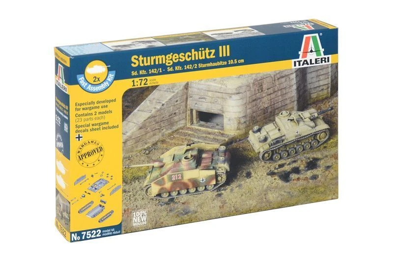نموذج سهل التجميع Sd.kFZ 142/1 STURMGESCH.Ill (سريع 2x)